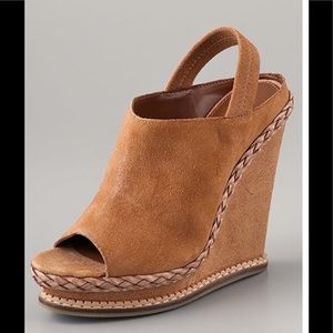 Nwob Boutique 9 Georgetta Natural Wedge sz 10M